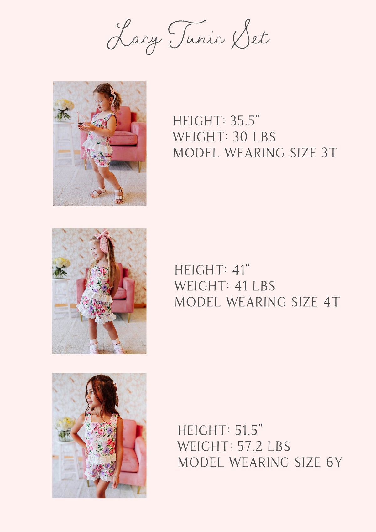Lacy Tunic Set - Soft Bliss